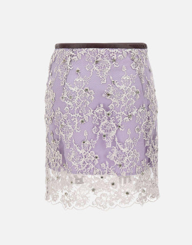 Gonna ricamata con strass BQ001 VIOLET JACQUES WEI 