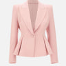 Blazer monopetto con balze S1359 PINK NISSA 