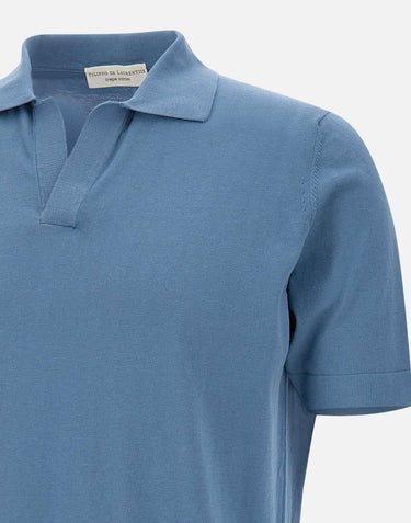 Polo in crepe di cotone PL0MCSK CR14R870 FILIPPO DE LAURENTIIS 