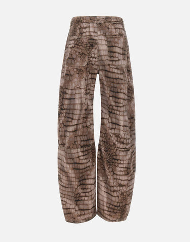 Jeans in drill con stampa alligatore PJ31D61E2 644 ELISABETTA FRANCHI 