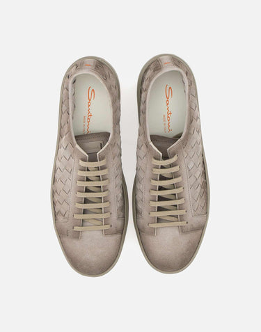 Sneakers in pelle scamosciata intrecciata MBCD22171TARTIST E55 SANTONI 