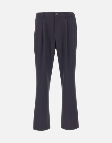 Pantaloni elasticizzati in misto lana PT000163U 128089200 HERNO 