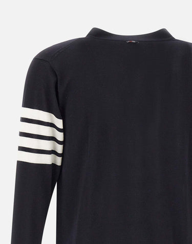 "Classic V-Neck Cardigan In Fine Merino Wool" MKC002A Y1014415 THOM BROWNE 
