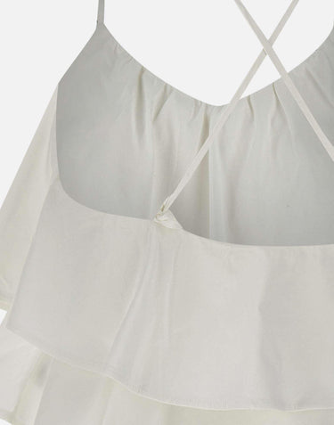 "Tank top volant mixed fabric" T35218 31 SUN68 