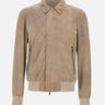 Giacca in pelle scamosciata GU26S24098CMAK GREY GIORGIO BRATO 