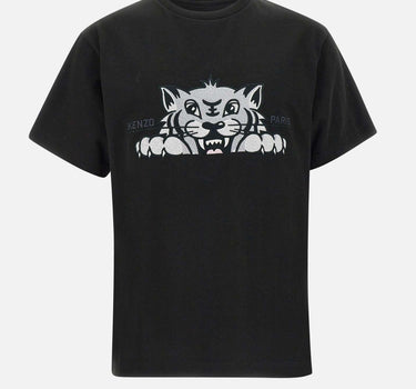 T-shirt "Gots happy tiger" in cotone FF55TS5264SI 99J KENZO PARIS 