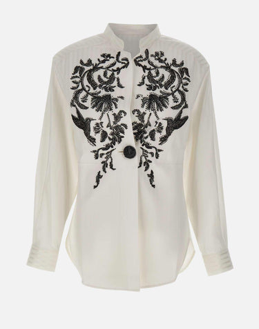 Giacca con ricamo gioiello CS014 WHITE JACQUES WEI 