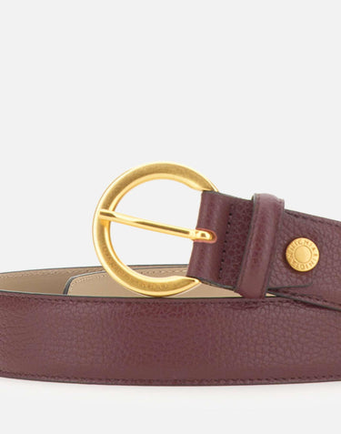 Cintura in pelle con fibbia tonda CNK00958 GRNANTIQUERUBY GIANNI CHIARINI 