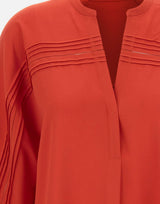Blusa con pieghe decorative V184813202 870POP VINCE. 