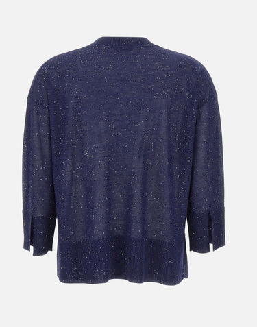 Maglia con bottoni e micro paillettes 390261 809 KANGRA 