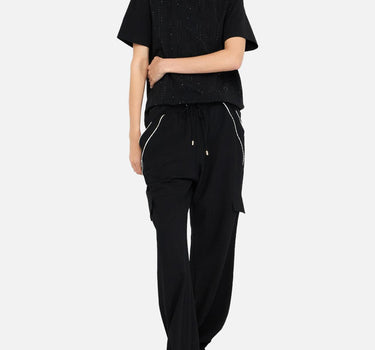 T-shirt con strass CF5072JS088 22222 LIU-JO 