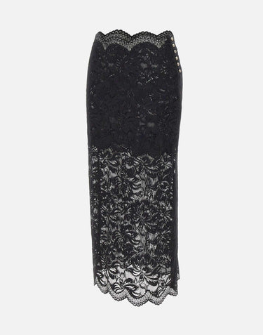 "Midi skirt in stretch lace" 24AJJU598PA0170 P001 RABANNE 