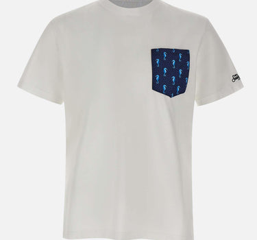 T-shirt "Blanche Tiny Seahorse" BLA0001 04226L MC2 SAINT BARTH 