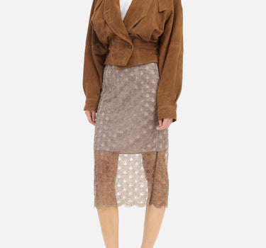 Gonna midi smerlata con lustrini 115635 2751 ROTATE BIRGER CHRISTENSEN 