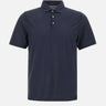 Polo in crepe di cotone DK87115 BLU DIKTAT 