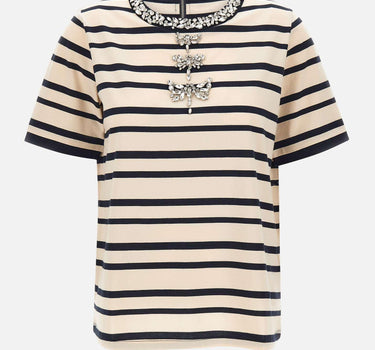 T-shirt con ricamo gioiello G349Z100637N 001 ELENA MIRO' 