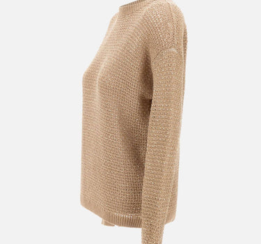 Maglia in fettuccia di cotone con paillettes MAD276F534 M120VR3 FABIANA FILIPPI 