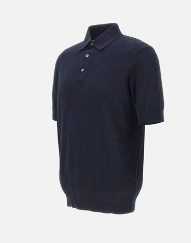 Polo in cotone a punto quadretto PL1MC CR14Q890 FILIPPO DE LAURENTIIS 