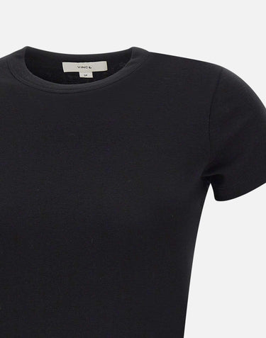 T-shirt in misto cotone Pima V090884679 001BLK VINCE. 