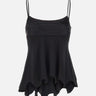 Top in raso con ruches e pizzo BX009 BLACK JACQUES WEI 