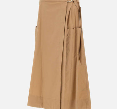 Gonna in popeline di cotone QP5MR009 1083 KAOS 