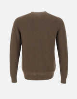 Maglia in cotone con lavorazione a rombi DK17016 MORO DIKTAT 