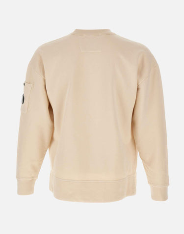 "Brushed and Emerized Diagonal Fleece Boxy Crewneck" 19CMSS058A 006372G402 C.P. COMPANY 