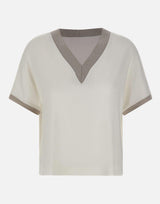 Maglia in cotone con lurex 60269 80369003 GRAN SASSO 