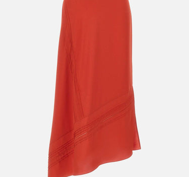 Gonna in raso con pieghe V184831096 870POP VINCE. 