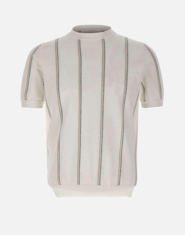 Maglia in cotone gessata M76MAGM68 MAG0M042011303 ELEVENTY 
