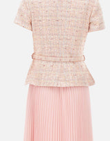 Abito midi su misura in bouclé con paillettes 164MP PINK SELF-PORTRAIT 