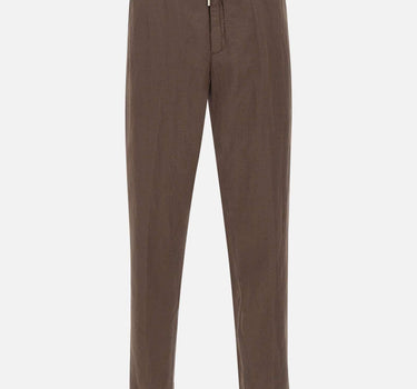 Pantaloni in misto lino con coulisse 26PG1649 82 PERFECTION 