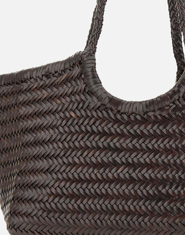 Borsa a spalla "Nantucket basket big" in pelle 8822 BROWN DRAGON DIFFUSION 