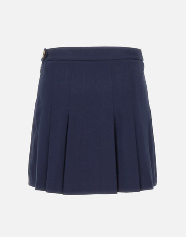 Gonna corta plissettata in cotone elasticizzato JF8001 166 LACOSTE 