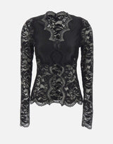 Top in pizzo a maniche lunghe cut-out 26PJT0173PA0170 P001 RABANNE 