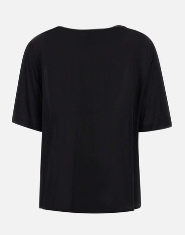 Blusa con profilo in raso SP1OR011 0001 KAOS 