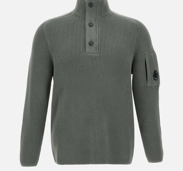"Polo collar full rib sweater" 19CMKN016A 006608A921 C.P. COMPANY 