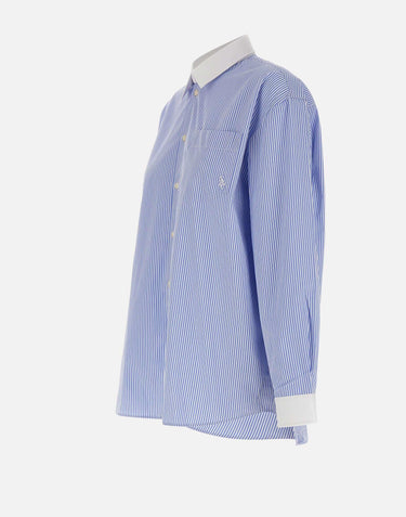 Camicia oversize SRC a righe SI019710302ST02 BLUE SPORTY & RICH 