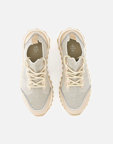 Sneakers in maglia e pelle M77SCNM03 SCA0M0450202 ELEVENTY 