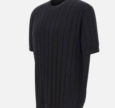 Maglia in cotone a coste larghe DK17026 NERO DIKTAT 