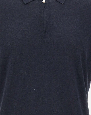 Polo in misto lana con zip 43166 16401598 GRAN SASSO 