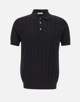 Polo in cotone a coste larghe DK17027 NERO DIKTAT 