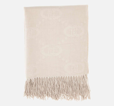Poncho con logo e frange 2F5034T0300 30003 LIU-JO 
