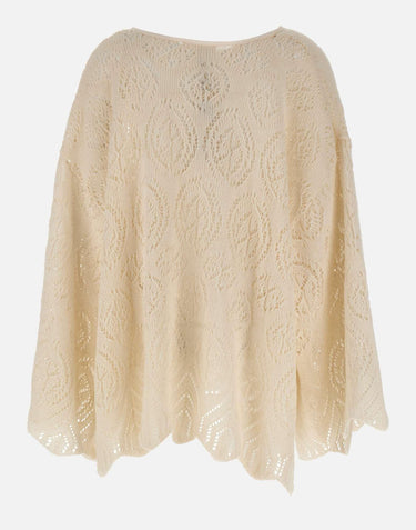 Maglione in lana e alpaca W08130280 24WHITE MAURIZIO MYKONOS 