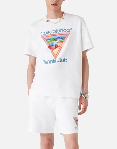 "Tennis club printed t-shirt" MPF25JTS001 01 CASABLANCA 