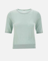 Maglia in misto seta a maniche corte 199021 239 KANGRA 