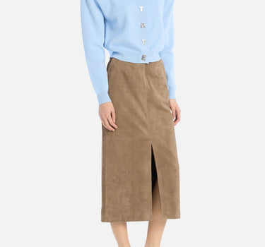 Gonna midi dritta in suede 115300 1683 ROTATE BIRGER CHRISTENSEN 