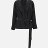 "Pyjama Wrap Blouse" 1425WSH006839B BLACK VICTORIA BECKHAM 