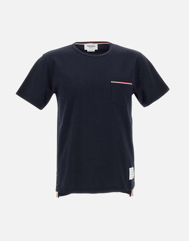 T-Shirt "SS Pocket Tee" in cotone MJS010A 01454415 THOM BROWNE 