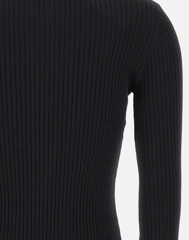 "Vinil and Knit Cardigan" 326MGI056FI0001 BLACK COURREGES 